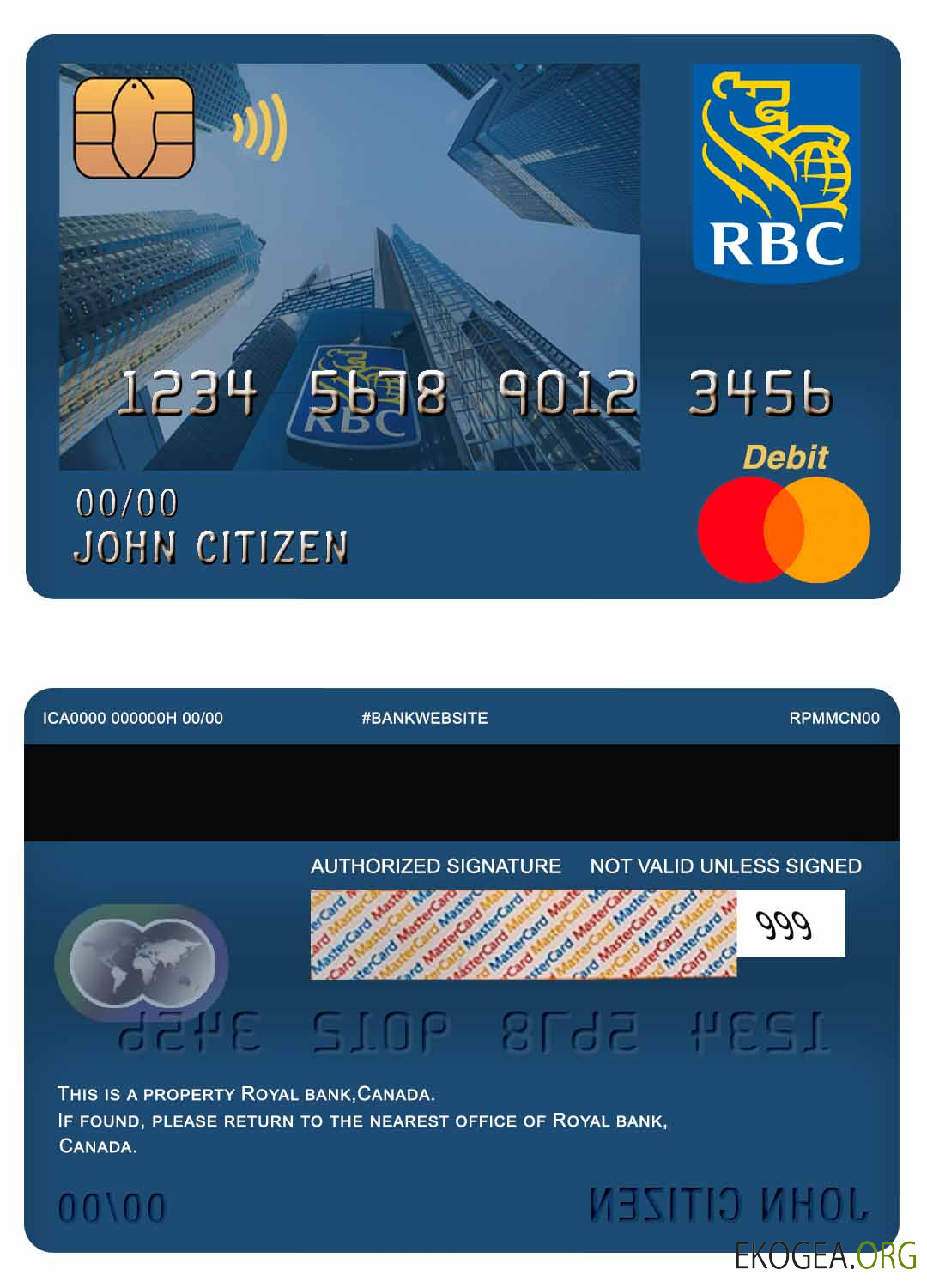Carte de débit Mastercard de la Banque Royale du Canada